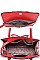 3 IN 1 RIBBON ACCENT SATCHEL BAGS AND CLUTCH SET