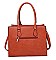3 IN 1 SMOOTH LEATHER ZIPPER TOTE BAG BACKPACK AND CLUTCH SET