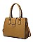 3 IN 1 FASHION PLAIN SMOOTH METAL TOTE BAG BAG AND CLUTCH SET