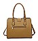 3 IN 1 FASHION PLAIN SMOOTH METAL TOTE BAG BAG AND CLUTCH SET