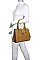 3 IN 1 FASHION PLAIN SMOOTH METAL TOTE BAG BAG AND CLUTCH SET