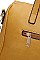 3 IN 1 TRENDY SMOOTH STUD STRAP DESIGN DUFFEL BAG AND CLUTCH SET