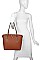 3 IN 1 V ACCENT TOTE BAGS AND CLUTCH SET