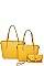 V ACCENTED TOTE AND CLUTCH SET