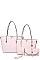 V ACCENTED TOTE AND CLUTCH SET