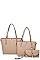 V ACCENTED TOTE AND CLUTCH SET