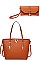 V ACCENTED TOTE AND CLUTCH SET