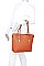 V ACCENTED TOTE AND CLUTCH SET