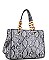 PYTHON PATTERN TOTE BAG WITH LONG STRAP