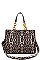 LEOPARD PATTERN TOTE WITH LONG STRAP