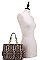LEOPARD PATTERN TOTE WITH LONG STRAP