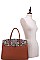 2 IN 1 PYTHON SATCHEL WALLET SET
