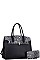 LEOPARD TWO TONE SATCHEL WITH MATCHING WALLET