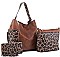 3 IN 1 LEOPARD DESIGN HOBO BAG SET
