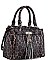 LEOPARD TASSEL ACCENT TWO WAY SATCHEL BAG