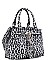 LEOPARD TASSEL ACCENT TWO WAY SATCHEL BAG