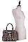 LEOPARD TASSEL ACCENT TWO WAY SATCHEL BAG