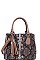 CUTE PYTHON SNAKE TEXTURE SATCHEL WITH LONG STRAP