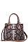 CUTE PYTHON SNAKE TEXTURE SATCHEL WITH LONG STRAP