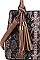 CUTE PYTHON SNAKE TEXTURE SATCHEL WITH LONG STRAP