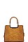 CUTE CROCO PATTERN SATCHEL WITH LONG STRAP