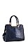 CUTE CROCO PATTERN SATCHEL WITH LONG STRAP