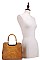 CUTE CROCO PATTERN SATCHEL WITH LONG STRAP