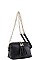 DOUBLE TASSEL LONG CHAIN CROSS BODY BAG
