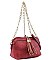 DOUBLE TASSEL LONG CHAIN CROSS BODY BAG