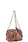 DOUBLE TASSEL LONG CHAIN CROSS BODY BAG