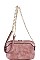 DOUBLE TASSEL LONG CHAIN CROSS BODY BAG