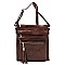 Glossy Multi Zip Pocket Crossbody Bag