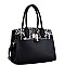2-Way Leopard Print Padlock Medium Satchel