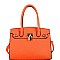 Padlock Accent 2-Way Structured Medium Satchel