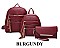 3 in 1 Stylish Tri-Zip Accent Back Pack Clutch Set