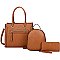 Fashion Zipper 3-in-1 Satchel Set