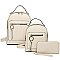 Pebble Stripe Quilted 3-in-1 Backpack Set