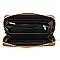 2-in-1 Fashion Bamboo Top Handle Flap Satchel