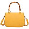 2-in-1 Bamboo Top Handle Flap Satchel