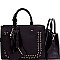 LF3060T-LP Tassel Accent Whipstitched 3 in 1 Structured Satchel SET