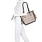V Accent 3-in-1 Shopper Tote/Satchel Set