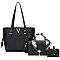 V Accent 3-in-1 Shopper Tote/Satchel Set