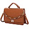 Fashion Chain Accent Flap 2-in-1 Satchel