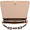 Fashion Chain Accent Flap 2-in-1 Satchel