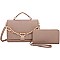 Fashion Chain Accent Flap 2-in-1 Satchel