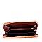 Tassel Accent Ostrich Print Satchel and Wallet Set