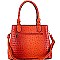 Tassel Accent Ostrich Print Satchel and Wallet Set