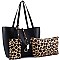 3 in 1 Leopard Print Shopper Tote Value SET