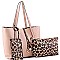 3 in 1 Leopard Print Shopper Tote Value SET