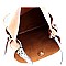 3 in 1 Whipstitched Side Pocket Leopard Print Hobo Wallet SET